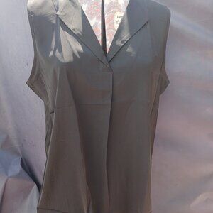 Black Sleeveless Tank Pullover Blouse Top Shirt Dressy Casual